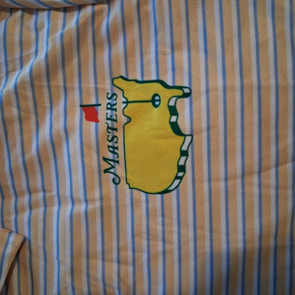 Masters White and Gray Striped Polo Shirt - Picture 2 of 5